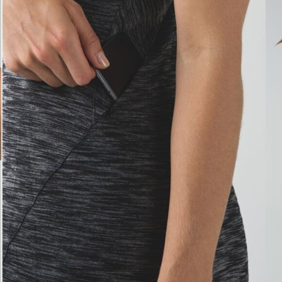 Lululemon &go Where-To Midi Dress Heathered Black - Picture 5 of 14